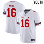 NCAA Ohio State Buckeyes Youth #16 Ryan Watts White Nike Football College Jersey GRL5545UK